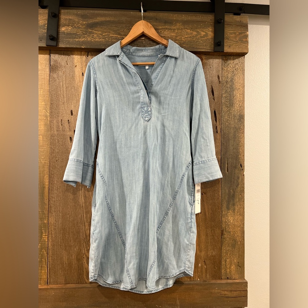NWT Foxcroft NIKKI chambray dress denim size 2